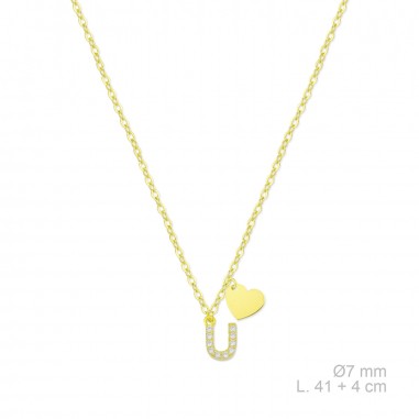 Sautoir en Argent avec oxyde de zirconium | U