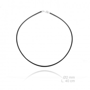 Gargantilla de caucho, longitud: 40 cm, grosor: Ø2 mm