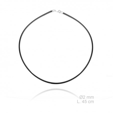 Gargantilla de caucho, longitud: 45 cm, grosor: Ø2 mm