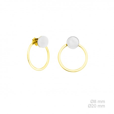 Silver Earrings with Mother of Pearls