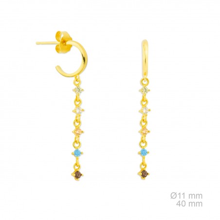 Silver earrings with cubic zirconium