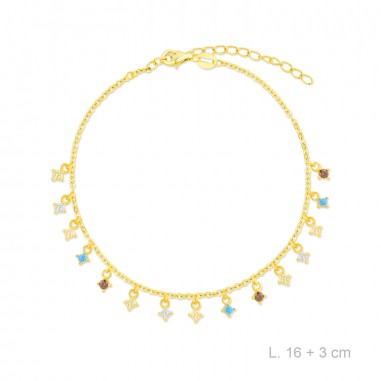 Pulsera de Plata de Ley con circonitas