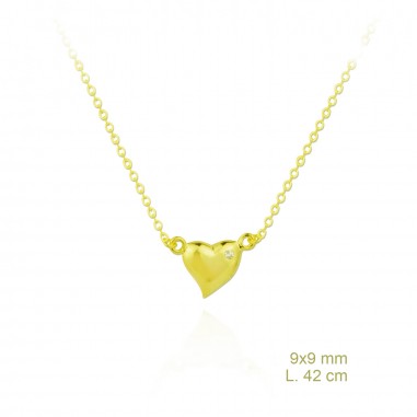 Silver necklace with cubic zirconium