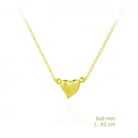 Gargantilha em Prata Esterlina com zircões