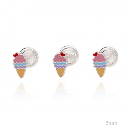 Boucles d'oreilles Argent lisse