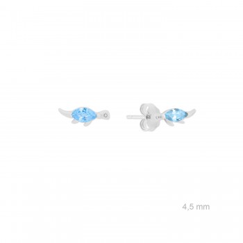 Silver earrings with cubic...