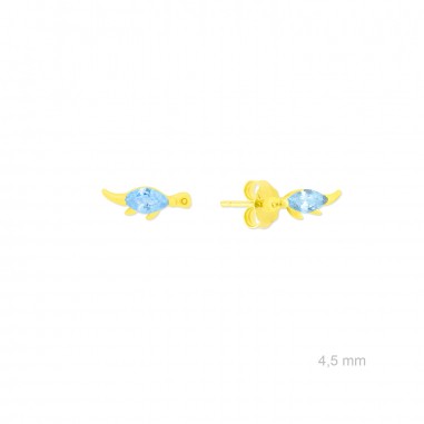 Silver earrings with cubic zirconium