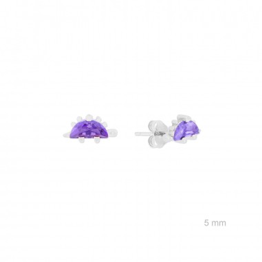 Silver earrings with cubic zirconium