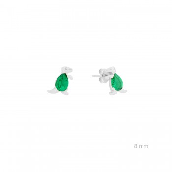 Silver earrings with cubic...