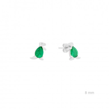 Silver earrings with cubic zirconium