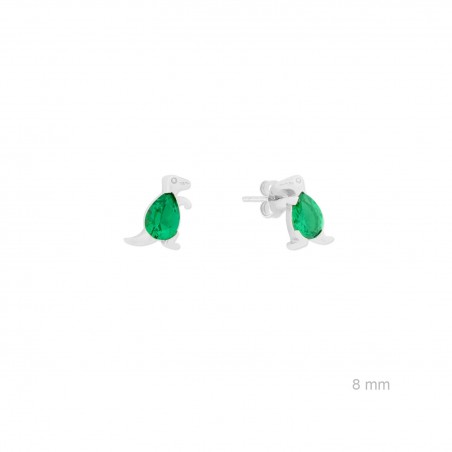 Silver earrings with cubic zirconium