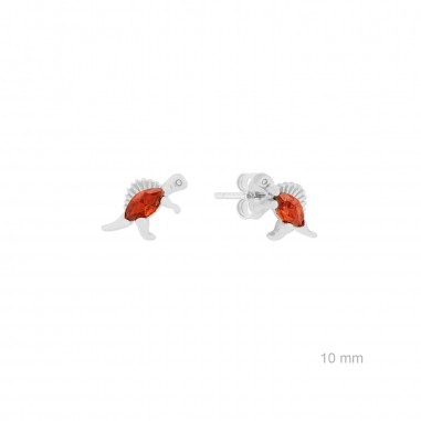 Silver earrings with cubic zirconium