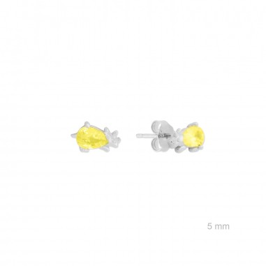 Silver earrings with cubic zirconium