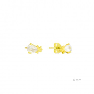 Silver earrings with cubic zirconium