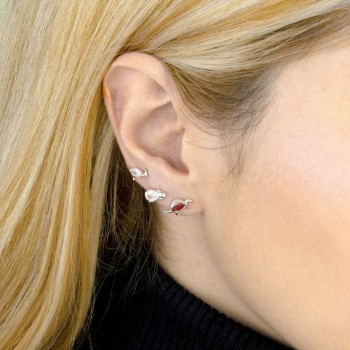 Silver earrings with cubic... 2