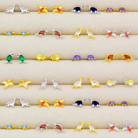 Silver earrings with cubic zirconium