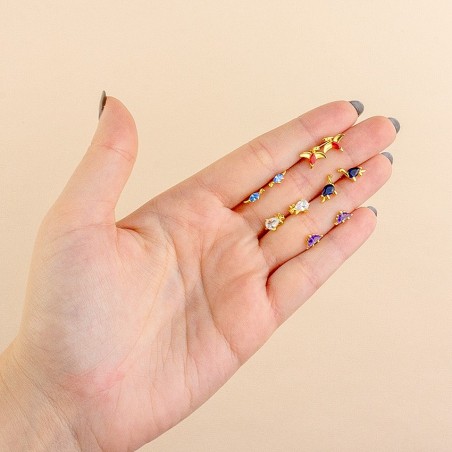 Boucles d'oreilles en Argent avec oxyde de zirconium