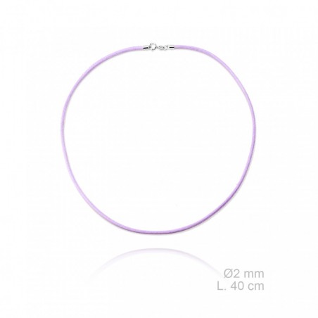 Sautoir en cuir tressé, longueur: 40 cm