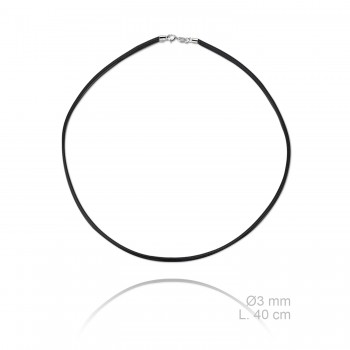 Leather necklace, length:...