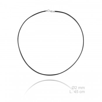 Sautoir en cuir tressé,...