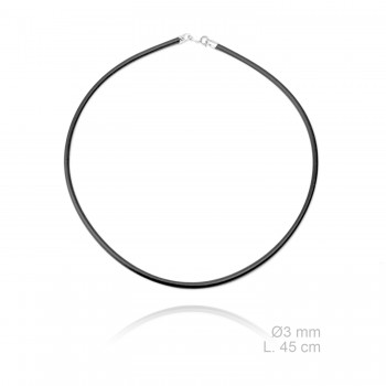 Rubber necklace, length: 45 cm
