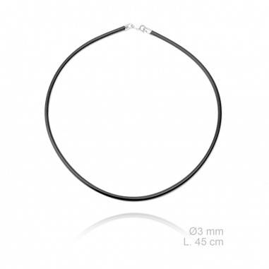 Rubber necklace, length: 45 cm