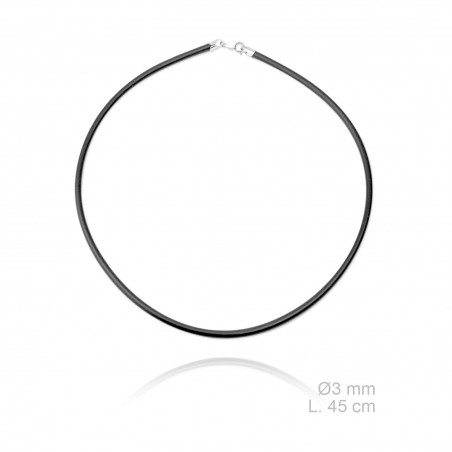 Rubber necklace, length: 45 cm