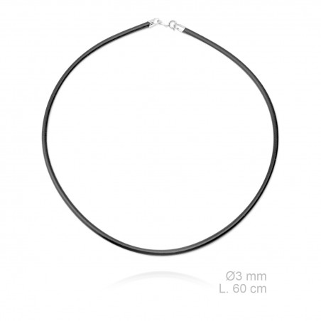 Rubber necklace, length: 60 cm
