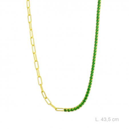 Gargantilha em Prata Esterlina com zircônia