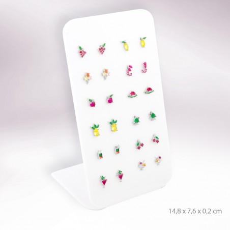 Display - 12 pairs of earrings (pressure clasp)