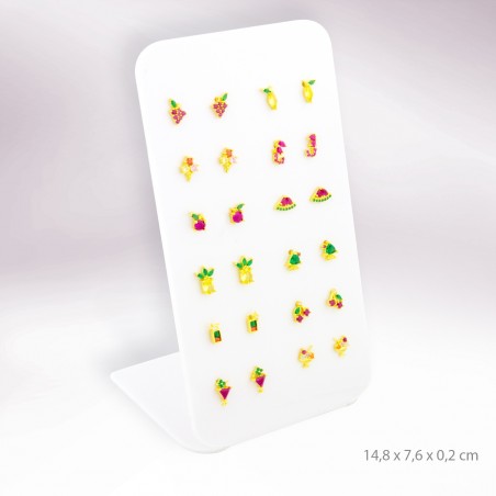 Display - 12 pairs of earrings (pressure clasp)