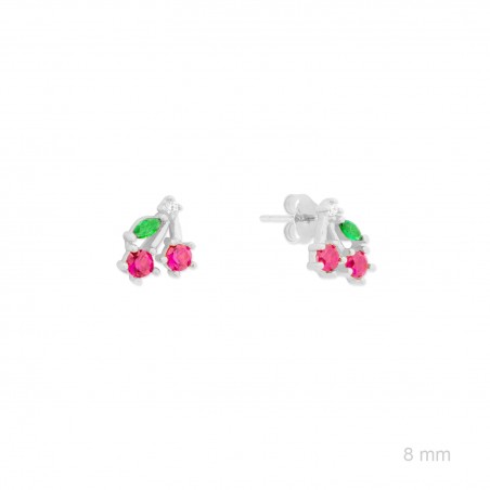 Silver earrings with cubic zirconium