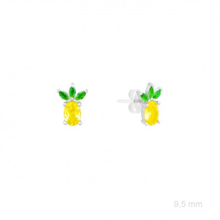 Brincos de Prata Esterlina com zircônia