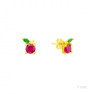 Silver earrings with cubic zirconium