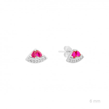 Silver earrings with cubic zirconium