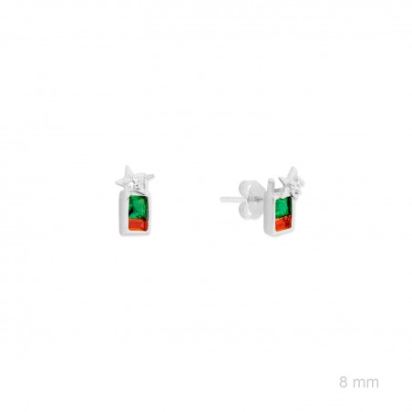 Silver earrings with cubic zirconium