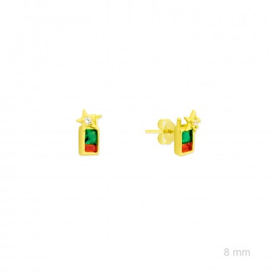 Silver earrings with cubic zirconium