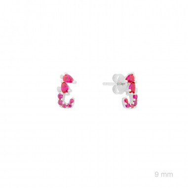 Silver earrings with cubic zirconium