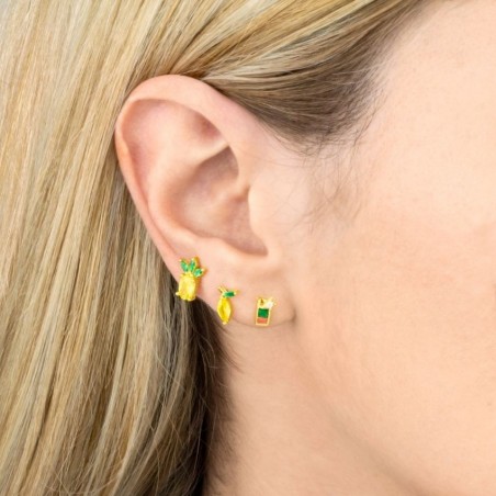 Silver earrings with cubic zirconium