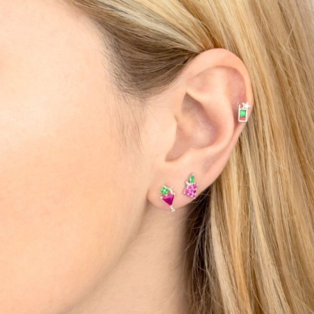 Pendientes de Plata de Ley con circonitas