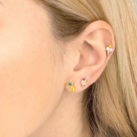 Boucles d'oreilles en Argent avec oxyde de zirconium