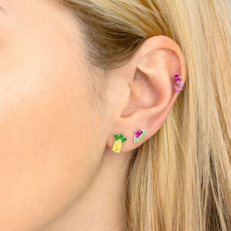 Silver earrings with cubic zirconium