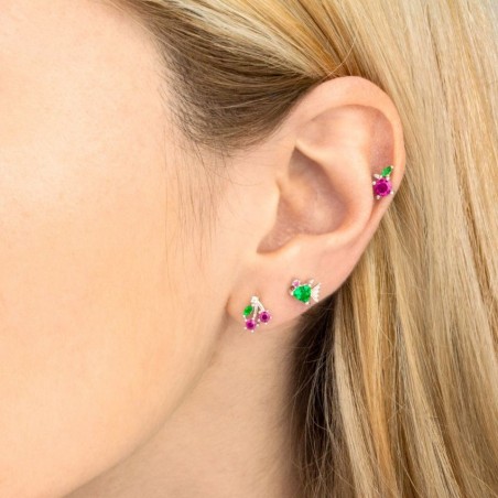 Boucles d'oreilles en Argent avec oxyde de zirconium