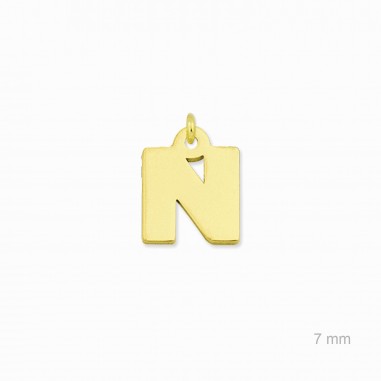 Charm de Plata de Ley (Letra N)