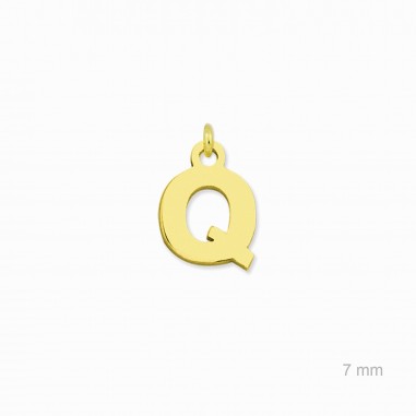 Charm de Plata de Ley (Letra Q)