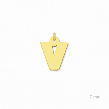 Charm de Plata de Ley (Letra V)