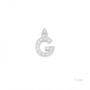 Charm de Plata de Ley (Letra G)