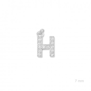 Charm de Plata de Ley (Letra H)