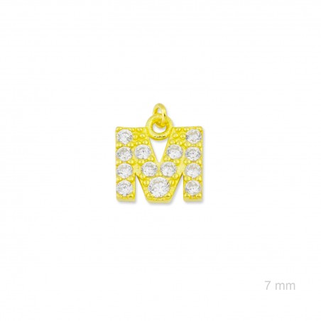 Charm de Plata de Ley (Letra M)