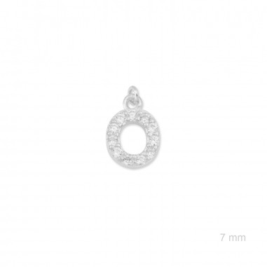 Charm de Plata de Ley (Letra O)